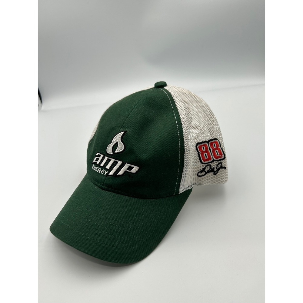 Dale Earnhardt Jr Amp Energy Racing Hat 88 NASCAR Snapback Trucker Cap Green Whi